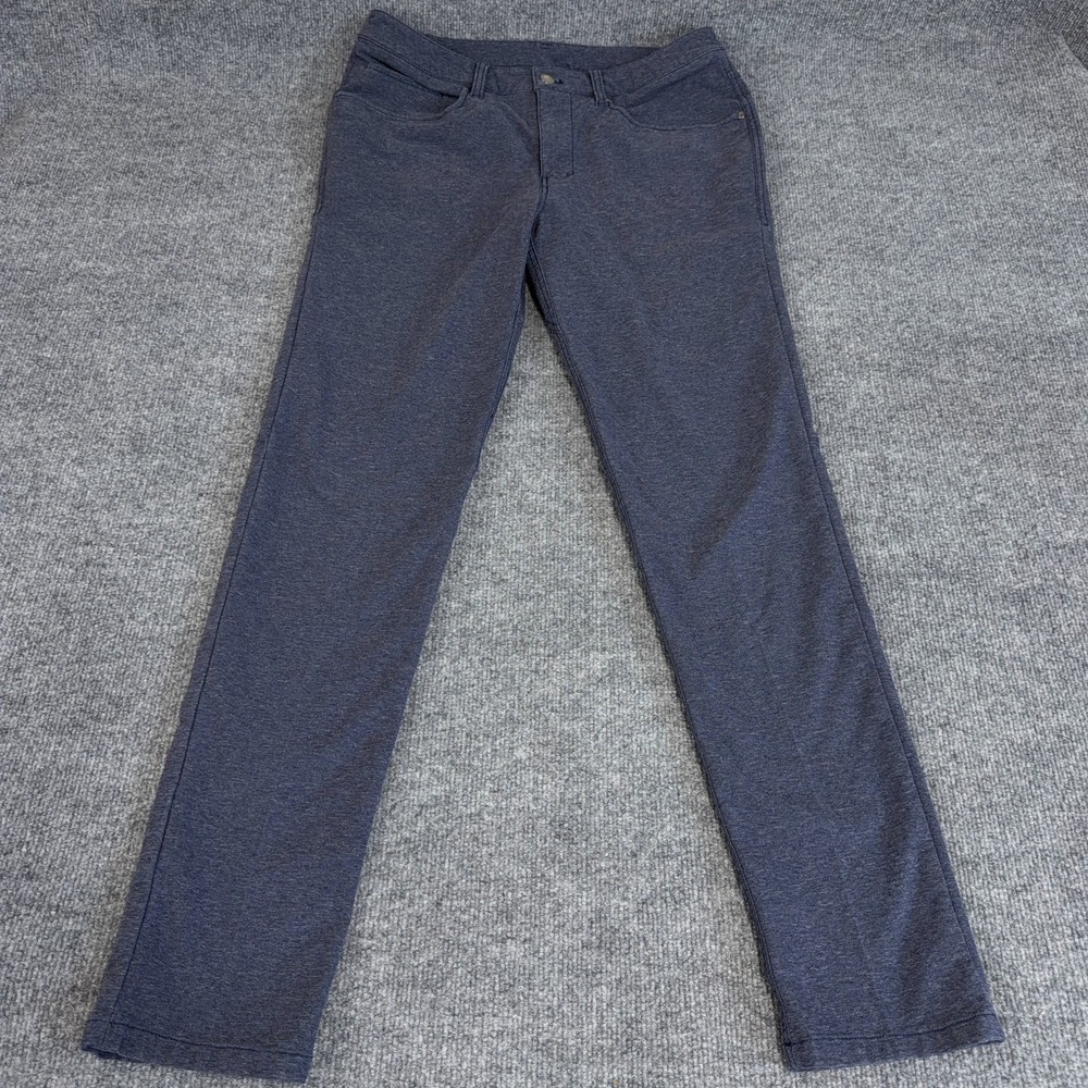 Lululemon Pants Mens 32x32 Blue ABC‎ Slim Tech Canvas Performance 5 Pocket